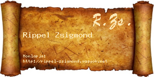 Rippel Zsigmond névjegykártya